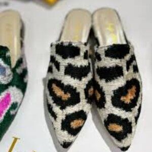 SVI149 Leopard Silky Velvet Slides by Ayca Designs